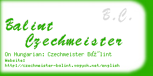 balint czechmeister business card